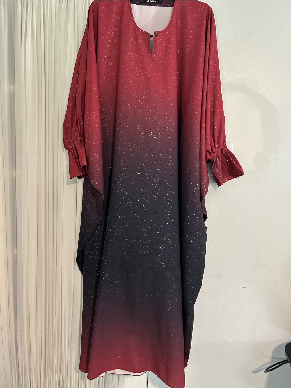 NWOT Butterfly Ombre Sparkle Abaya Maxi Dress